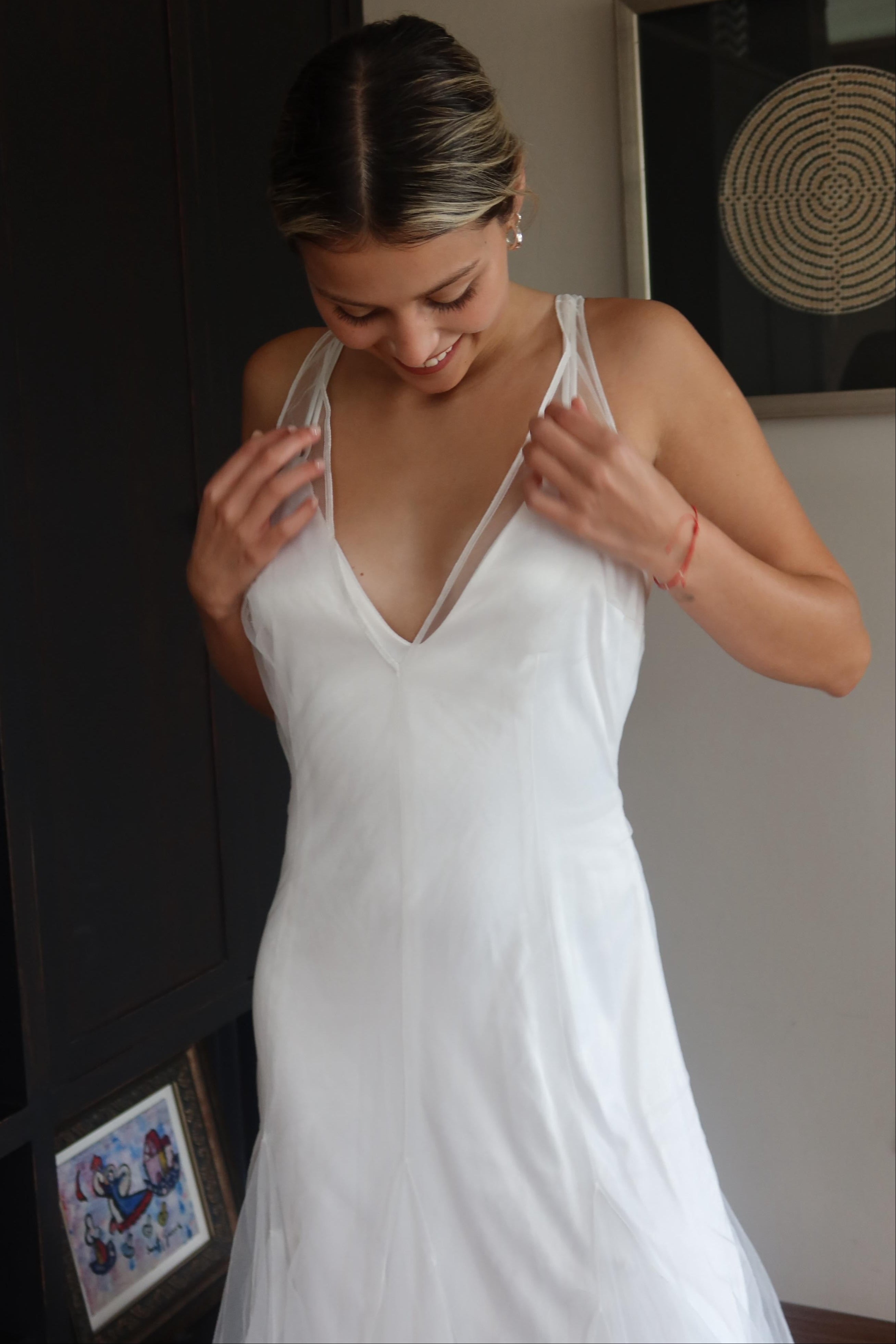 Sobrevestido Vera Wang White – Tul Etéreo de Múltiples Usos